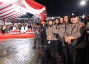 Polres Morowali Lakukan Pengamanan Peluncuran Tahapan Pilkada Kabupaten Morowali Tahun 2024