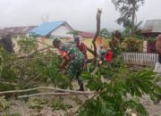 Babinsa 1311-08/Soyo Jaya Serka Ramli Bersama Masyarakat Desa Bau Gelar Kerja Bakti