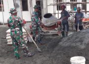 Upaya Membantu dan Mendukung Masyarakat, Babinsa 1311-01/Bungku Tengah Kerja Bakti Bersama Warga