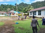 Kopda Andisi, Anggota Koramil 1311-07/Menui Kepulauan dan Babinkamtibmas Bersama Masyarakat Matarape Gelar Kerja Bakti