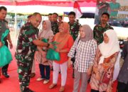 Kodim 1311/Morowali Bagikan Sembako Kepada Masyarakat Sekaligus Vicon Peresmian 2.664 Titik Air Bersih di Seluruh Indonesia