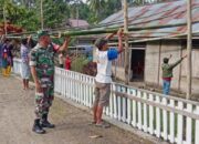 Babinsa Koramil 1311- 08/Soyo Jaya, Serka Ramli Bantu dan Dukung Kegiatan Masyarakat di Desa Malino