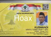 Terkait KTA Kuswandi Selaku Kader Partai Golkar Hoax