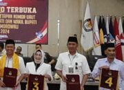 KPU Morowali Menetapkan Nomor Urut Paslon Bupati dan Wakil Bupati Morowali