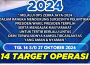 Operasi zebra di mulai hari ini 14 sampai dengan 27 oktober 2024 Ini penjelasan nya