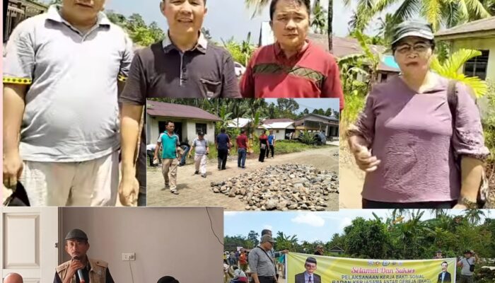 BKAG Nias Utara Gelar Kerja Bakti Timbun Ruas Jalan Rusak Parah