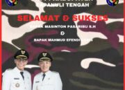 KB FKPPI PC 0211/TT mengucapkan selamat dan sukses Masinton Pasaribu dan Mahmud Efendi Lubis resmi dilantik menjadi Bupati dan wakil Bupati Tapanul Tengah