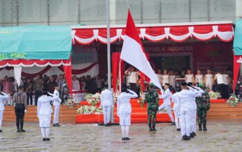 Hujan tak Padamkan Gelora HUT ke-80 RI di PT IMIP