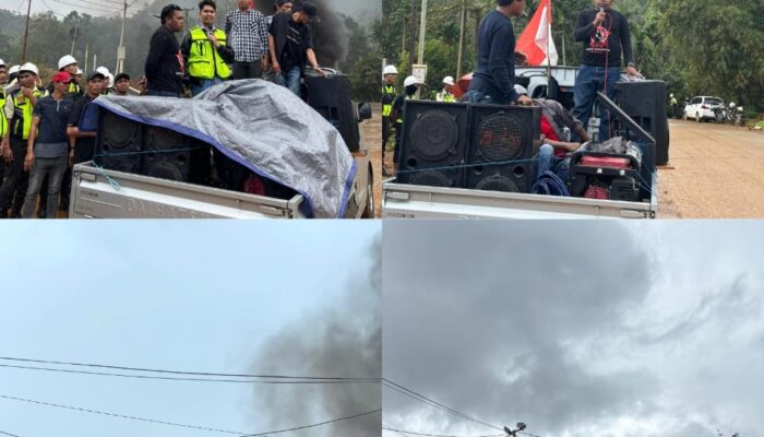 GRD KK-Morowali dan Masyarakat Bungku Pesisir Gelar Aksi di Jalan Houling PT. HM dan PT. PAMA
