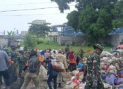 Koramil Bahodopi dan Pemda Gelar Kerja Bakti Bersihkan Sampah di Jalan Trans Sulawesi