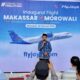 Penerbangan Perdana Pesawat FLY JAYA Resmi Dibuka dengan Rute Makassar- Morowali- Bone