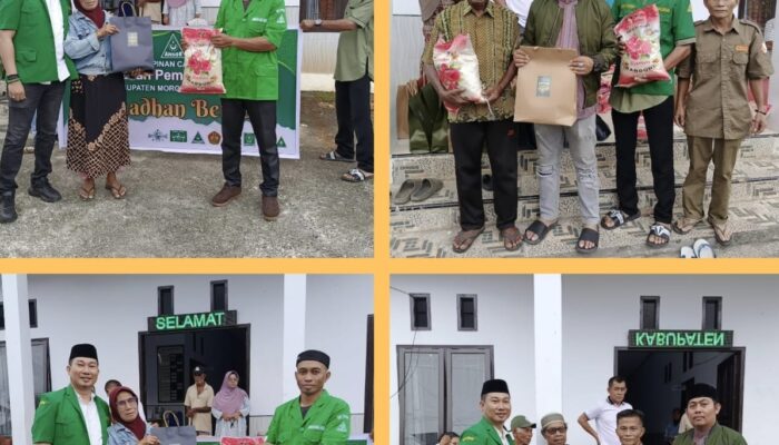 PC Ansor Morowali Bagikan Ratusan Paket Sembako di Bulan Ramadhan