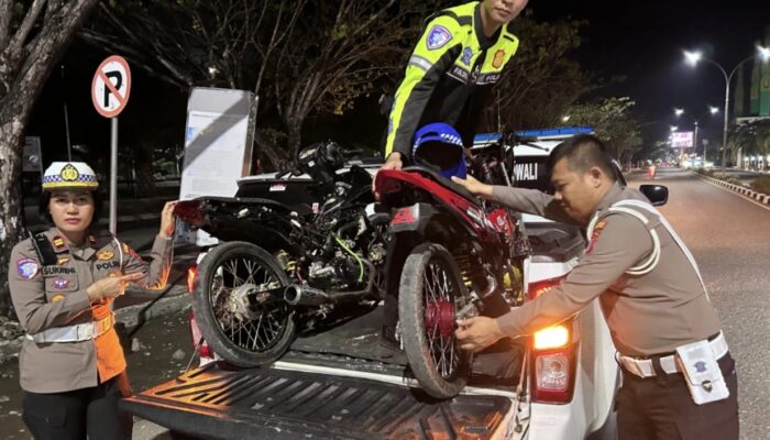 Takbiran Ricuh Suara Brong, 2 Motor Diamankan Sat Lantas Morowali