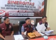 Gerebek Kiriman 2 Kg Ganja dari Medan, Polisi Morowali Tangkap 3 Pengedar Sabu