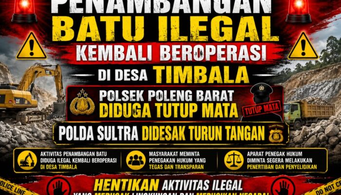 Penambangan Batu Ilegal di Timbala Hidup Lagi, Polisi Poleang Barat Bungkam