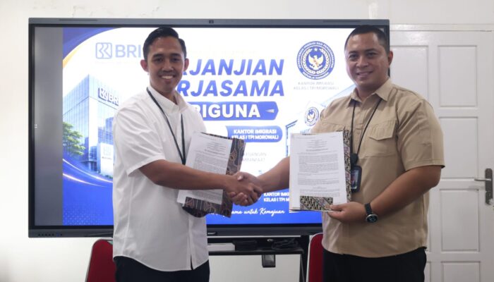BRI Morowali dan Imigrasi Morowali Teken MOU Penyaluran Kredit Briguna