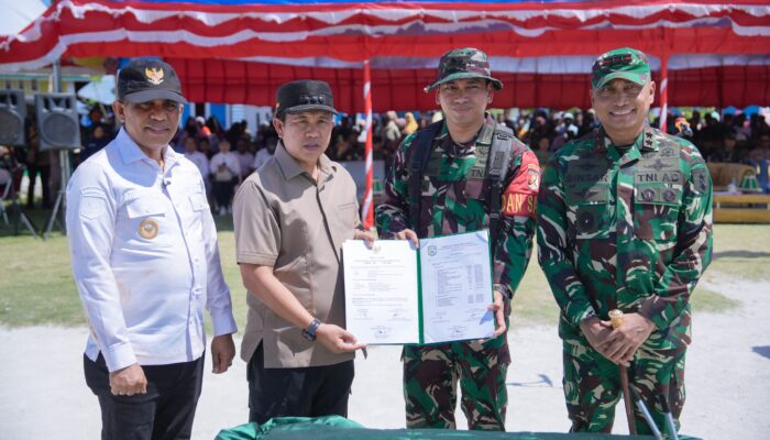PULAU UMBELE BERUBAH! TMMD KE-129 TUNTAS SEBULAN, BUPATI IKSAN: LUAR BIASA KERJA TNI