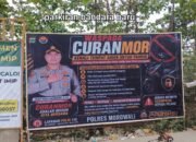 Cegah Curanmor! Polres Morowali Pasang 12 Baliho Imbauan di Parkiran PT. IMIP