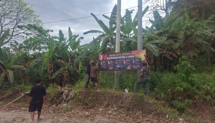 “Koramil Bahodopi Turun Lapangan, Gencar Imbau Warga Cegah Karhutla”