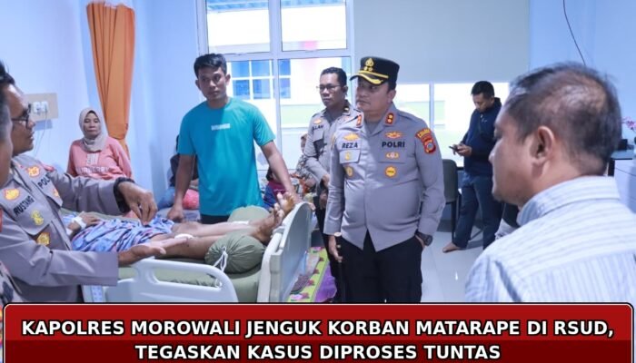 Kapolres Morowali Jenguk Korban Matarape di RSUD, Tegaskan Kasus Diproses Tuntas
