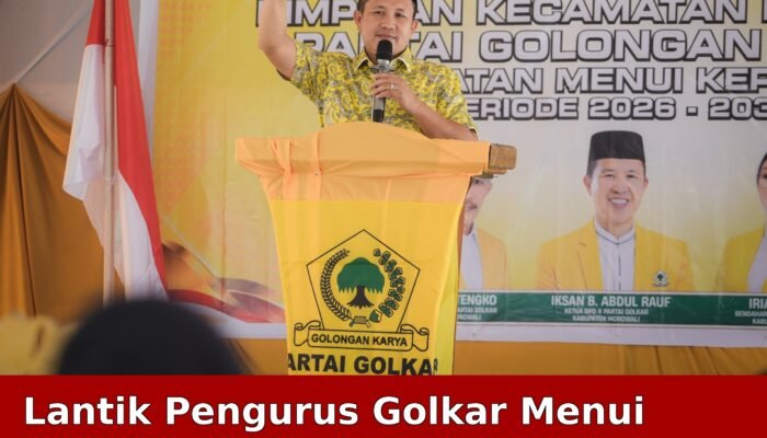Lantik Pengurus Golkar Menui Kepulauan, Iksan Instruksikan Kader Bekerja untuk Rakyat