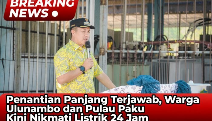 Listrik 24 Jam Resmi Menyala di Ulunambo dan Pulau Paku, Bupati Iksan Minta Unit Cadangan Disiapkan
