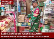 Babinsa Bahodopi Turun ke Lalampu, Pantau Harga Sembako Sambil Silaturahmi