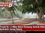 Proyek Rp 1,2 Miliar Belum Rampung, Kontrak Habis, Kontraktor Jarang Datang