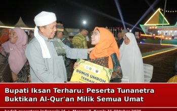 Bupati Iksan Terharu: Peserta Tunanetra Buktikan Al-Qur’an Milik Semua Umat