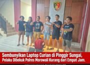 Sembunyikan Laptop Curian di Pinggir Sungai, Pelaku Dibekuk Polres Morowali Kurang dari Empat Jam