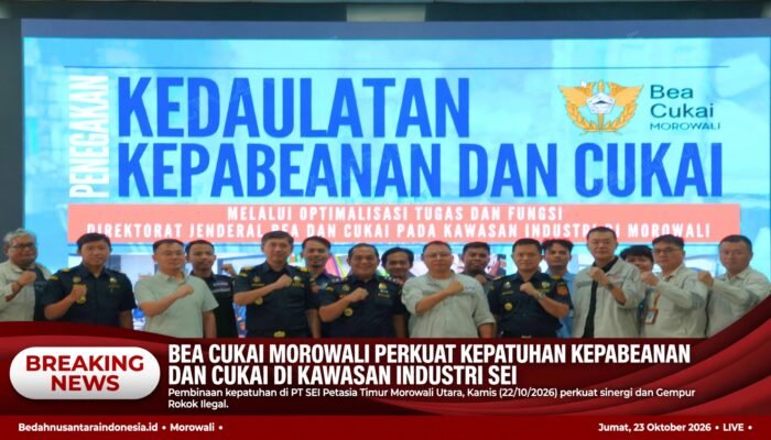 Bea Cukai Morowali Perkuat Kepatuhan di Kawasan Industri SEI, Kawal Kedaulatan Negara dan Kelancaran Investasi