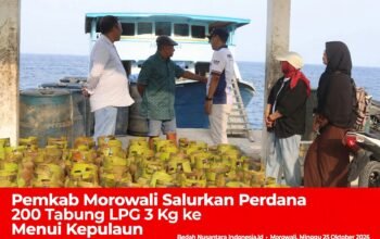 Pemkab Morowali Salurkan Perdana 200 Tabung LPG 3 Kg ke Menui Kepulauan