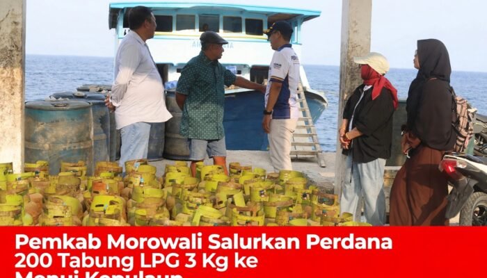 Pemkab Morowali Salurkan Perdana 200 Tabung LPG 3 Kg ke Menui Kepulauan