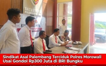 Polres Morowali Ungkap Pencurian Rp300 Juta Modus Pecah Kaca di BRI Unit Bungku