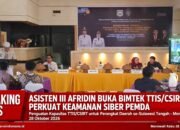 Asisten III Afridin Buka Bimtek TTIS/CSIRT, Perkuat Keamanan Siber Pemda