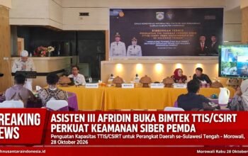 Asisten III Afridin Buka Bimtek TTIS/CSIRT, Perkuat Keamanan Siber Pemda
