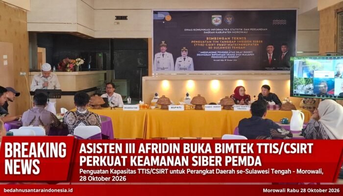 Asisten III Afridin Buka Bimtek TTIS/CSIRT, Perkuat Keamanan Siber Pemda