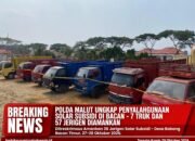 Polda Maluku Utara Ungkap Dugaan Penyalahgunaan Solar Subsidi di Bacan Timur, 7 Truk dan 57 Jerigen Diamankan